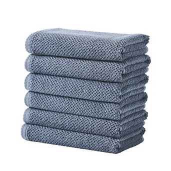 Madelinen® 6-Pack Cotton Texture Hand Towel Set