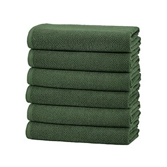 Madelinen® 6-Pack Cotton Texture Hand Towel Set