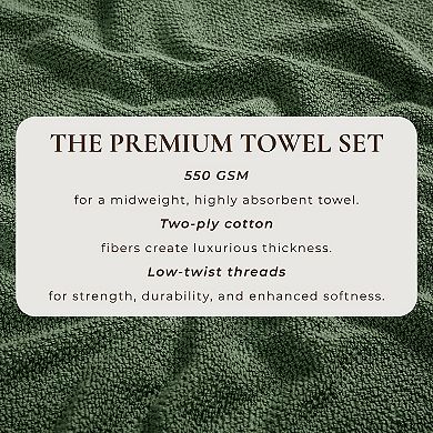 Madelinen® 6-Pack Cotton Texture Towel Set