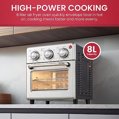 Elite Cuisine 8L Air Fryer Convection Toaster Oven with Broiler