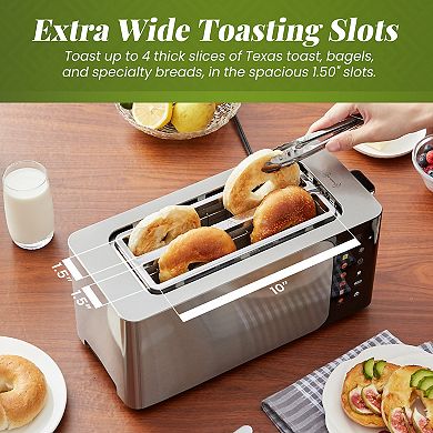 Elite Cuisine SmartToast 4-Slice Long Slot Toaster