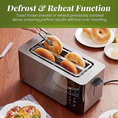 Elite Cuisine SmartToast 4-Slice Long Slot Toaster