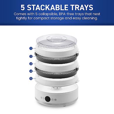 Elite Cuisine 5-Tray Digital Food Dehydrator
