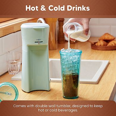 Elite Cuisine Iced Coffee Maker with Tumbler & Straw