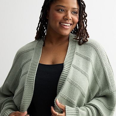 Juniors' Plus Size SO® Textured Cardigan Sweater