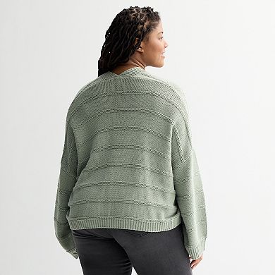 Juniors' Plus Size SO® Textured Cardigan Sweater