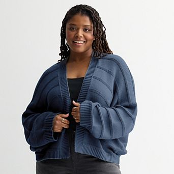 Juniors' Plus Size SO® Textured Cardigan Sweater