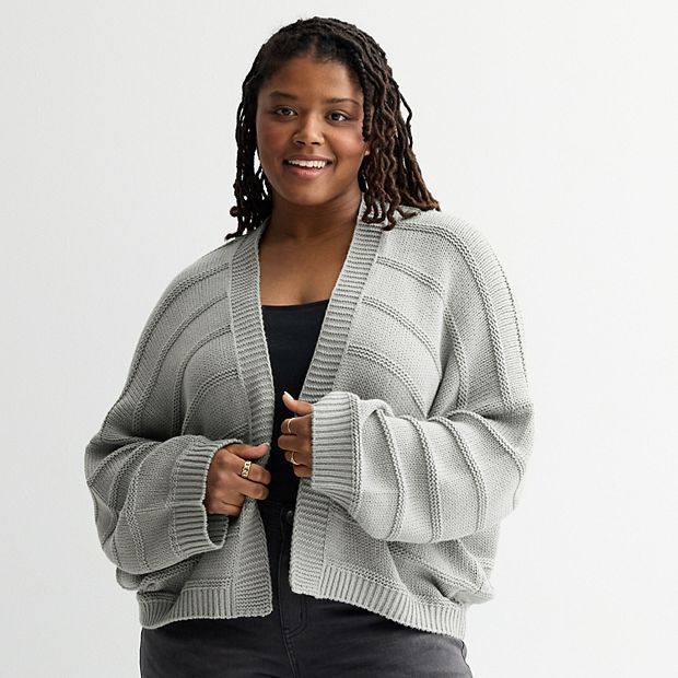 Juniors' Plus Size SO® Textured Cardigan Sweater