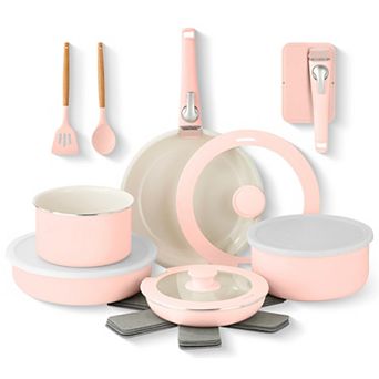 Gotham Steel 18 pc Ceramic Nonstick Detachable Handle Cookware Set