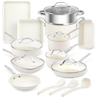Gotham Steel Natural Collection 20 pc Ultra Performance Ceramic Nonstick Cookware & Bakeware Set