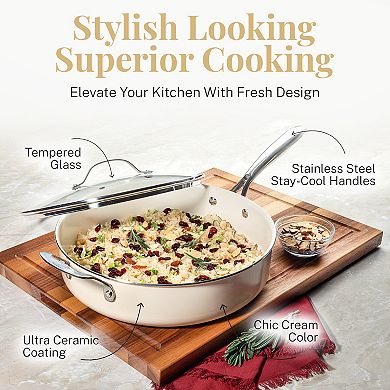 Gotham Steel Natural Collection 20-Piece Ultra Performance Ceramic Nonstick Cookware & Bakeware Set