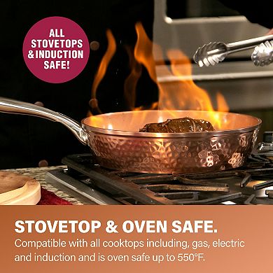 Gotham Steel Hammered Copper 12-in. Nonstick Frying Pan
