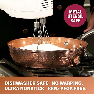 Gotham Steel Hammered Copper 12-in. Nonstick Frying Pan