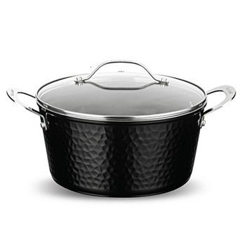 Gotham Steel Hammered Black 5-qt Ceramic Nonstick Stock Pot
