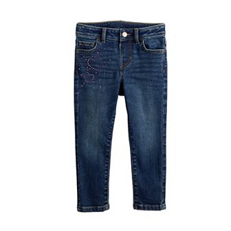 Girls 4-12 Jumping Beans® Mid Rise Embellished Skinny Jeans
