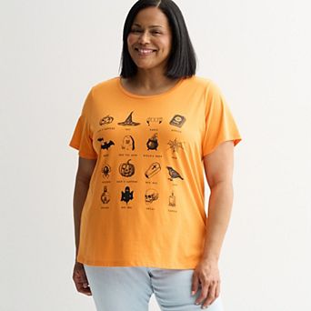 Plus Size Halloween Icons Graphic Tee