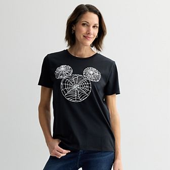 Disney's Mickey Mouse Women's Mickey Spider Web Graphic Tee