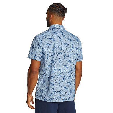 Big & Tall Eddie Bauer Rainier 3.0 Print Short Sleeve Button-Down Shirt