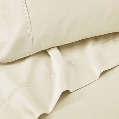 SUPERIOR 1500 Thread Count Cotton Blend Deep Pocket Solid Sheet Set