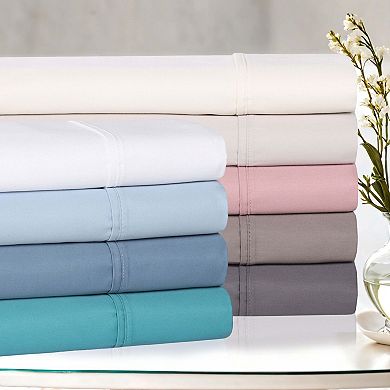SUPERIOR 1500 Thread Count Cotton Blend Deep Pocket Solid Sheet Set