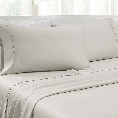 SUPERIOR 1500 Thread Count Cotton Blend Deep Pocket Solid Sheet Set