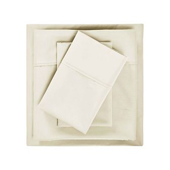 SUPERIOR 1500 Thread Count Cotton Blend Deep Pocket Solid Sheet Set
