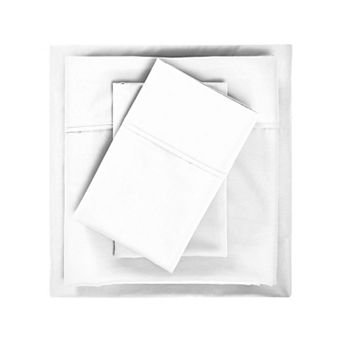 SUPERIOR 1500 Thread Count Cotton Blend Deep Pocket Solid Sheet Set