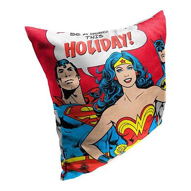 Warner Bros. Dc Justice League Be A Holiday Hero Pillow