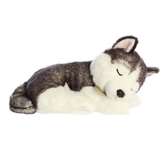 Aurora Medium Gray Miyoni Tots 10" Sleepy Husky Pup Adorable Stuffed Animal