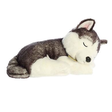 Aurora Medium Gray Miyoni Tots 10" Sleepy Husky Pup Adorable Stuffed Animal