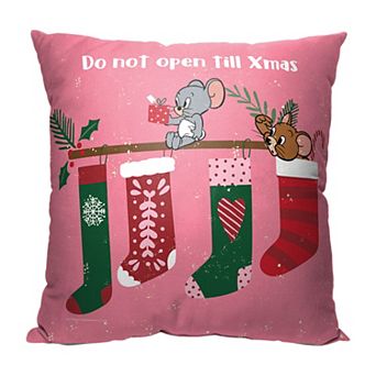 Warner Bros. Tom And Jerry Don’t Open Till Xmas Printed Throw Pillow