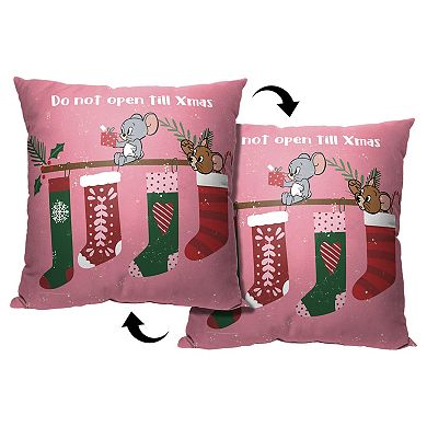 Warner Bros. Tom And Jerry Don’t Open Till Xmas Printed Throw Pillow