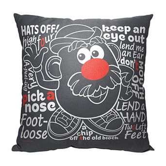 Hasbro Mr. Potato Head Phrases Printed Throw Pillow