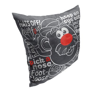Hasbro Mr. Potato Head Phrases Printed Throw Pillow