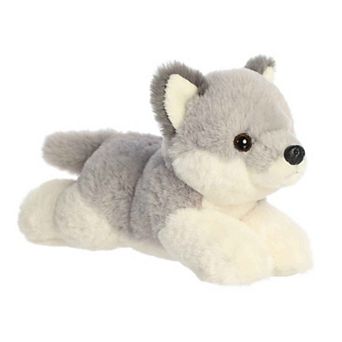 Aurora Small Gray Mini Flopsie 8" Wolf Pup Adorable Stuffed Animal