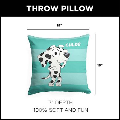 Bluey Roll Call Chloe Printed Throw Pillow