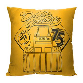 Hasbro Tonka Dads Garage Printed Throw Pillow