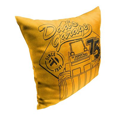 Hasbro Tonka Dads Garage Printed Throw Pillow