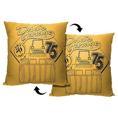 Hasbro Tonka Dads Garage Printed Throw Pillow