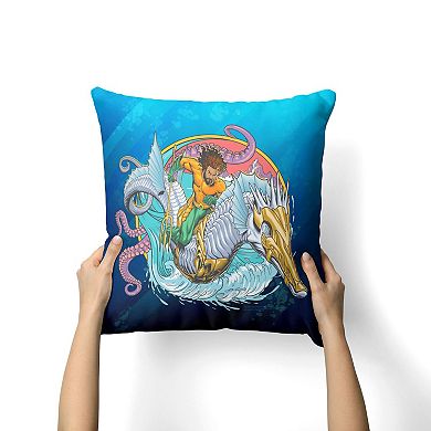Aquaman 2 Trident Ready Throw Pillow