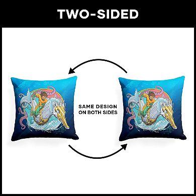 Aquaman 2 Trident Ready Throw Pillow