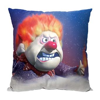 Warner Bros. Year Without A Santa Claus Flaming Hot Head Printed Throw Pillow