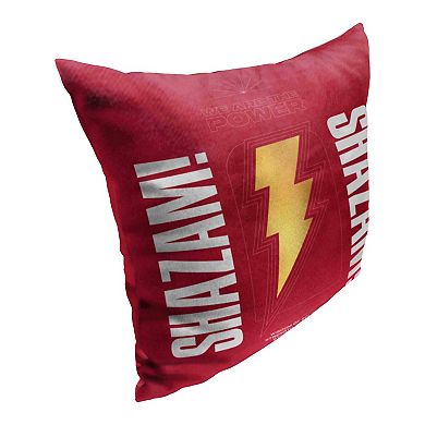 Dc Shazam We Are The Power Printed Throw Pillow