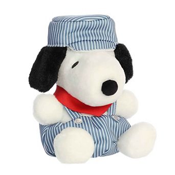 Aurora Mini Blue Peanuts Palm Pals 5" Train Engineer Snoopy Adorable Stuffed Animal