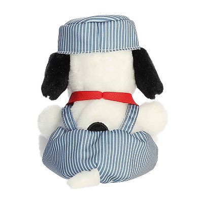 Aurora Mini Blue Peanuts Palm Pals 5" Train Engineer Snoopy Adorable Stuffed Animal