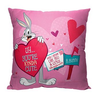 Warner Bros. Looney Tunes Looney Love Letter Printed Throw Pillow