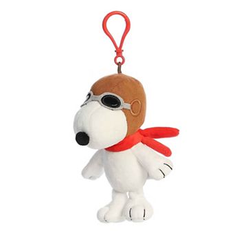 Aurora Mini White Peanuts 5" Flying Ace Clip-On Adorable Stuffed Animal