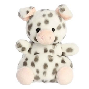 Aurora Small Gray Palm Pals Party Sized 8" Piggles Spotted Piglet Adorable Stuffed Animal