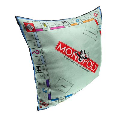 Hasbro Monopoly Board Printed Throw Pillow