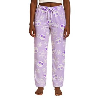 Juniors' Disney's The Nightmare Before Christmas Jack Skellington Snowflakes Lux Plush Fleece Pajama Pants